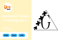 Geometric Flower Monogram Product Image 1