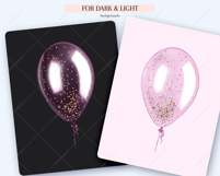270 Metallic Balloons Clipart Product Image 7