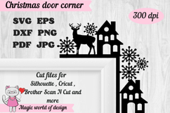 Christmas door corner svg, deer Ornament Svg Product Image 2