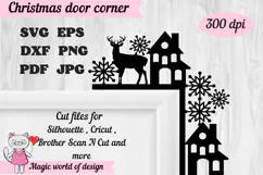Christmas door corner svg, deer Ornament Svg Product Image 2