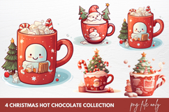 Christmas Hot Chocolate Clipart Sublimation Product Image 1