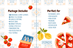 Mediterranean Clipart, Patterns, Recipe Cards Product Image 6