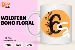 Wildfern Boho Floral Monogram Product Image 1