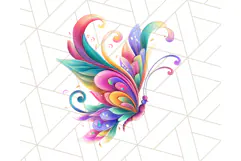 Colorful Butterfly Clipart PNG Clipart, Rainbow Butterfly Product Image 3