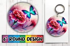 Radiant Keychain Circle Style, Butterfly Product Image 1