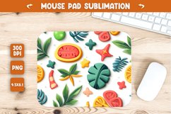 3D Fruits and leaves elements mouse pad sublimation Product Image 1
