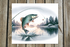 Fish on | 8 fishing skinny tumbler Sublimation designs Product Image 7