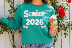 Coquette Lace Graduation Senior 2026 Png, Preppy Class of Product Image 3