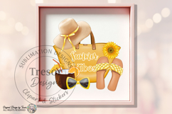 Yellow Summer Vibes Beach Tote Design -Sunshine Vacation PNG Product Image 8