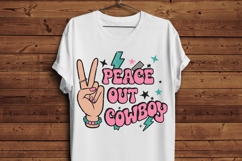 Peace Out Cowboy PNG | Retro Western PNG | Cowgirl Boho Product Image 4