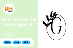 Textured Botanical Monogram Product Image 1