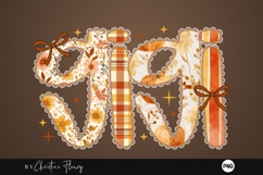 Preppy Floral Fall Gigi PNG Product Image 1