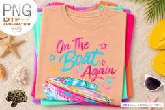 On the Boat Again png, Girly Summer Boat Design Product Image 2