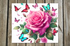 Valentine rose | Skinny tumbler Sublimation design bundle Product Image 7