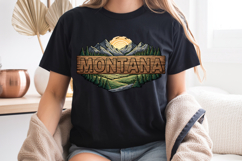 Montana State PNG, Vintage Big Sky Country Elk Sublimation Product Image 7