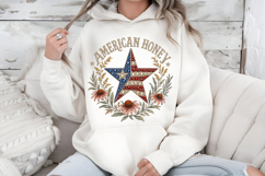 American Honey PNG, Rhinestone Star Patriotic Sublimation Product Image 7