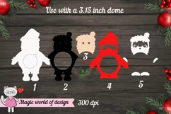 Santa Claus candy dome ornament svg, sweet holder design svg Product Image 4