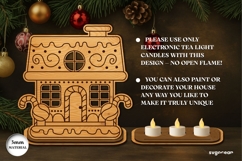 Gingerbread House Candle Holders Bundle | Candle Stand | SVG Product Image 7