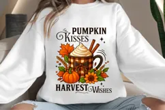 Pumpkin kisses png design for T-shirts Product Image 4