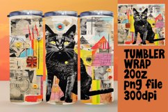 Purr-fect Cat Pattern 20oz Tumbler Wrap Art Product Image 1
