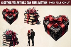 Gothic Valentines Day Sublimation PNG Product Image 1
