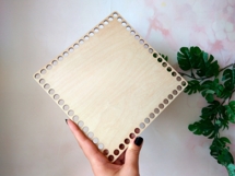 Square basket base 8 inch 20 cm bottom digital file laser cu Product Image 6