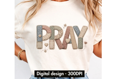 PRAY Patchwork Png - Christian Digital Sublimation Designs Product Image 1