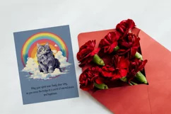Loss of pet Maine coon DIGITAL DOWNLOAD condolence e-card Product Image 9