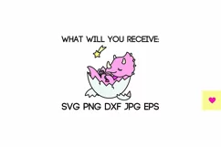 Baby Dinosaur SVG - Dinosaur PNG, Cute Dinosaur Svg Product Image 7