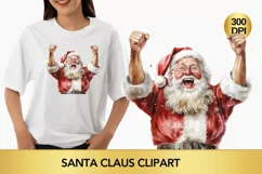 santa claus clipart, christmas clipart sublimation Product Image 1
