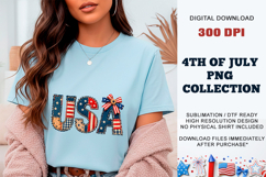 4th of July Faux Patchwork USA PNG | Sublimation DTF Product Image 5