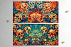 Halloween paint Skull | Sublimation Mug design bundle, JPG Product Image 7
