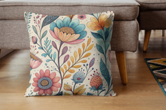 Colorful Boho Floral Seamless Patterns, Vibrant Watercolor Product Image 7