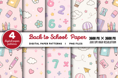 Back To School Paper Pattern PNG Product Image 1