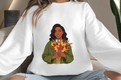Autumn motivational woman png design for T-shirts Product Image 4
