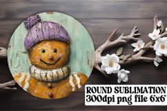 Joyful Coaster Round Style, Gingerbread Product Image 1
