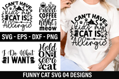Funny Cat SVG Design - i can t have kids my cat is allergic Product Image 1