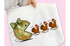Funny Pumpkin Pie Thanksgiving Fall PNG, Pumpkin Pie Chasing Product Image 4