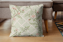 Pistachio Toile Digital Paper Pack, Vintage Floral Toile Product Image 7