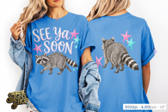 See Ya Soon Raccoon PNG, Girly Boutique Trash Panda Product Image 2
