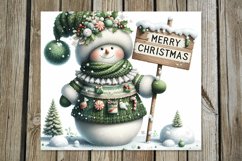 Xmas Snowman | cute Christmas Skinny tumbler sublimation Product Image 7