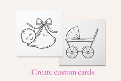 50 Baby Shower Procreate Stamps Product Image 5