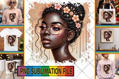 RADIANT TSHIRT Art PNG, Afro Girl Product Image 1