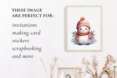Christmas snowman clipart, snowman sublimation Product Image 3