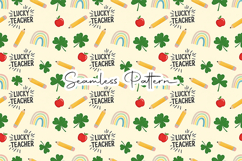 Lucky Teacher St Patrick Pattern - Leprechaun &amp; Clovers Product Image 1
