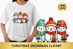 9 PNG Colorful Christmas Snowman, Snowman Sublimation Bundle Product Image 3