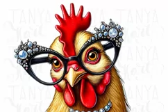Crazy Chicken Lady PNG, Funny Chicken Lady Sublimation Product Image 3