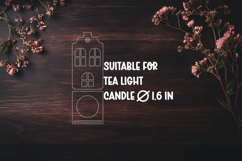 3D House Christmas Candle Holder Laser Cut Design Product Image 2