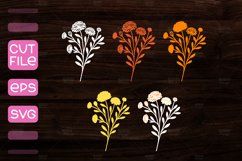 3D Layered marigold Flowers laser cut,Layered Paper Cut SVG Product Image 2