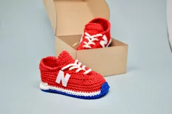 Fashion baby sneakers crochet pattern 6-9 months PDF Product Image 7